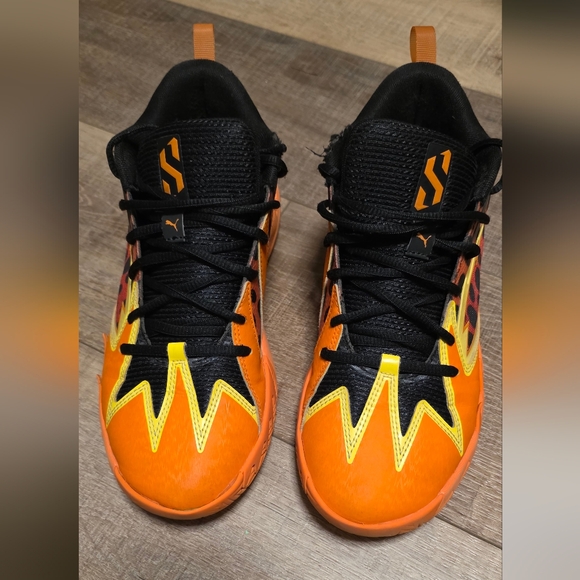 Puma ($175) Scoot Zeros Cheetah Orange Basketball Shoes Mens Athletic Sneakers - Picture 2 of 14